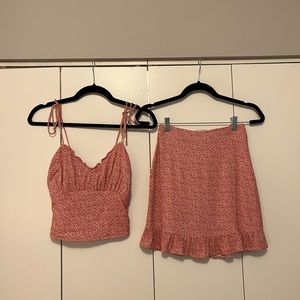 Abercrombie & Fitch red two piece tank skirt set.  Size XXS